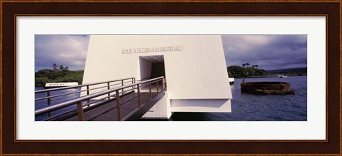Framed USS Arizona Memorial, Pearl Harbor, Honolulu, Hawaii Print