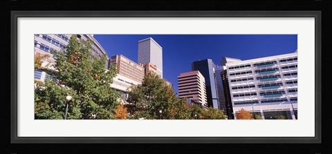 Framed Low angle view of buildings in a city, Sheraton Downtown Denver Hotel, Denver, Colorado, USA Print