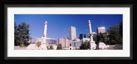 Framed Buildings from Civic Center Park, Denver, Colorado, USA Print