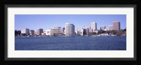 Framed Skyscrapers in a lake, Lake Merritt, Oakland, California, USA Print