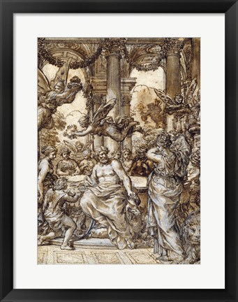 Framed Cybele before the Council of the Gods Print