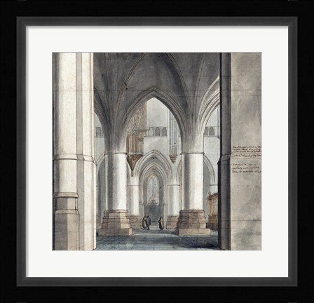 Framed Choir and North Ambulatory of the Church of Saint Bavo Print