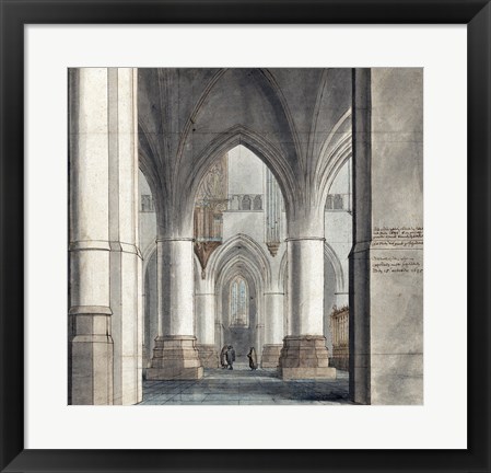 Framed Choir and North Ambulatory of the Church of Saint Bavo Print