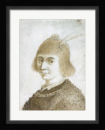 Framed Portrait of a Lady Print