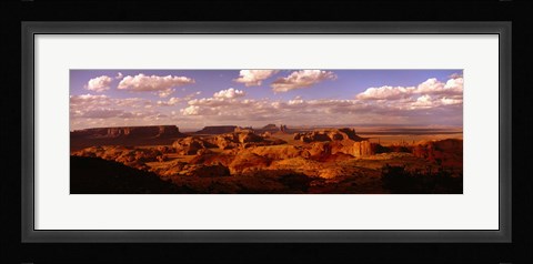 Framed Monument Valley Under Cloudy Sky Print