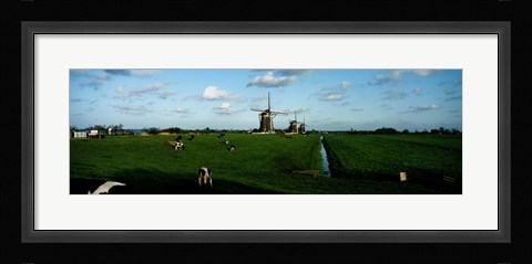 Framed Windmills, Netherlands Print