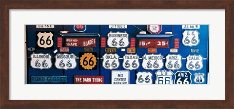Framed Route 66 Sign Collection Print