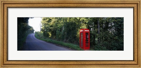 Framed Phone Booth, Worcestershire, England, United Kingdom Print
