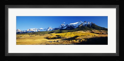 Framed USA, Colorado, Ridgeway, Last Dollar Ranch, autumn Print