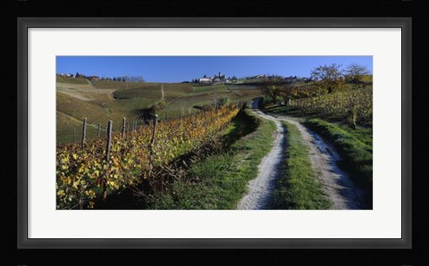 Framed Italy, Piemont, road Print