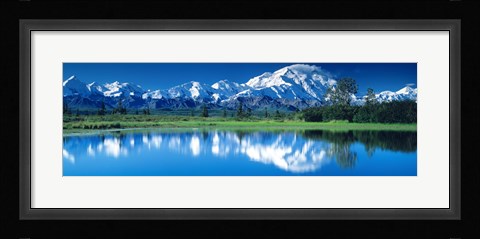Framed Mt McKinley and Wonder Lake Denali National Park AK Print