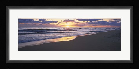 Framed Sunset over the sea, Gotska Sandon National Park, Gotska Sandon, Sweden Print