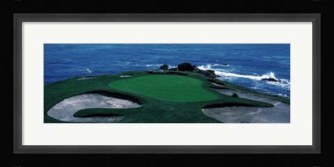 Framed Pebble Beach Golf Course 8th Green Carmel CA Print