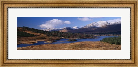 Framed Lake on mountainside, Loch Tulla, Rannoch Moor, Argyll, Scotland Print