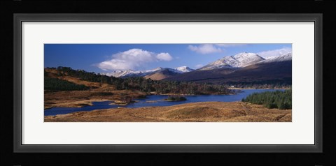 Framed Lake on mountainside, Loch Tulla, Rannoch Moor, Argyll, Scotland Print
