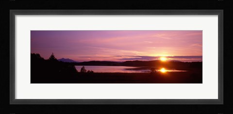 Framed Germany , Forggen Lake, sunset Print