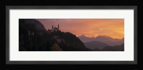 Framed Neuschwanstein Palace at dusk, Bavaria Germany Print
