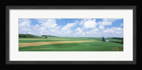 Framed Barn In A Field, Wisconsin, USA Print