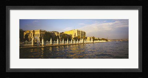Framed Palace at the waterfront, Dolmabahce Palace, Bosphorus, Istanbul, Turkey Print