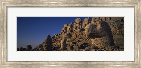 Framed Rocks on a cliff, Mount Nemrut, Nemrud Dagh, Cappadocia, Antolia, Turkey Print