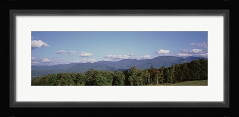 Framed High angle view of a mountain range, Green Mountains, Stowe, Vermont, New England, USA Print