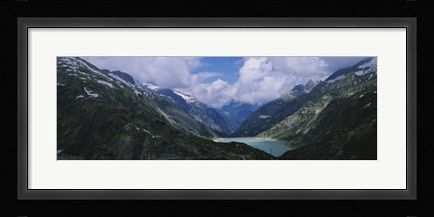 Framed High angle view of a lake surrounded by mountains, Grimsel Pass, Switzerland Print