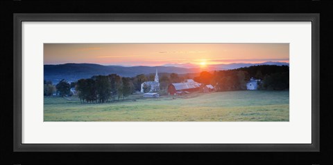 Framed Sunrise Peacham VT USA Print