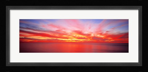 Framed Sunset Pacific Ocean, California, USA Print