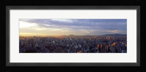 Framed City Center, Buildings, City Scene, Sao Paulo, Brazil Print