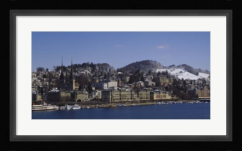 Framed High angle view of a city, Lucerne, Switzerland Print