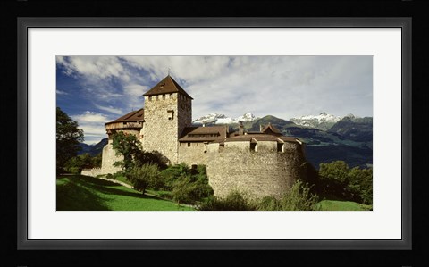 Framed Castle in Vaduz Lichtenstein Print