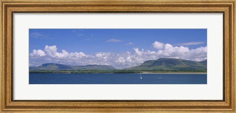 Framed High angle view of a sailboat, Donegal Bay, Republic of Ireland Print