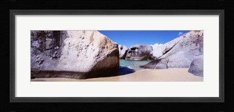 Framed Rocks On The Beach, Virgin Gorda, British Virgin Islands, Print