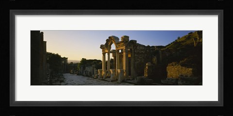 Framed Facade of a temple, Hadrian Temple, Ephesus, Turkey Print