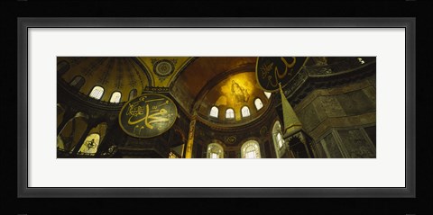 Framed Low angle view of a ceiling, Aya Sophia, Istanbul, Turkey Print
