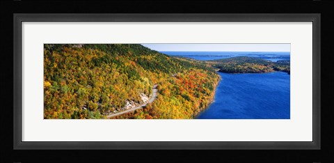 Framed Mount Jordan Pond, Acadia National Park, Maine, USA Print