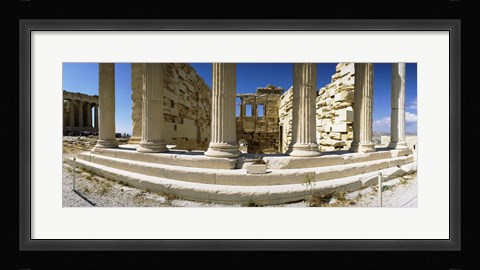 Framed Ruins of a temple, Parthenon, The Acropolis, Athens, Greece Print