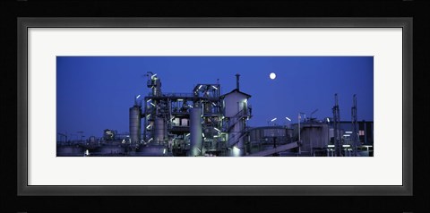 Framed Low angle view of an oil refinery, Hamburg, Germany Print