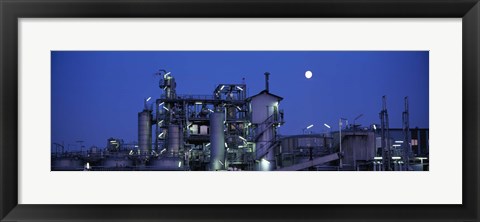 Framed Low angle view of an oil refinery, Hamburg, Germany Print