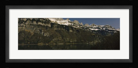 Framed Lake on mountainside, Lake Walensee, Zurich, Canton Of Zurich, Switzerland Print
