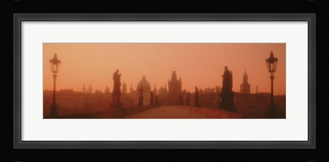 Framed Daybreak Karluvmost Praha Czech Republic Print
