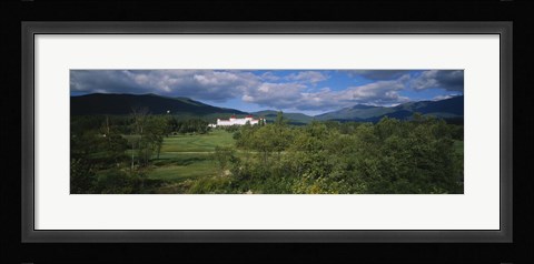 Framed Hotel in the forest, Mount Washington Hotel, Bretton Woods, New Hampshire, USA Print