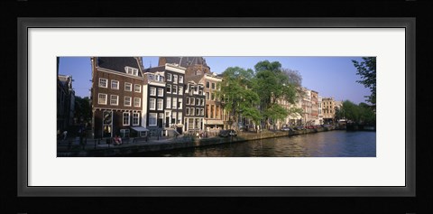 Framed Netherlands, Amsterdam, canal Print