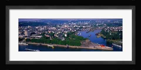 Framed Rhine River Mosel River Koblenz Germany Print