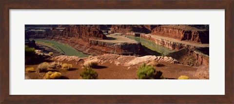 Framed High angle view of a river flowing through a canyon, Dead Horse Point State Park, Utah, USA Print