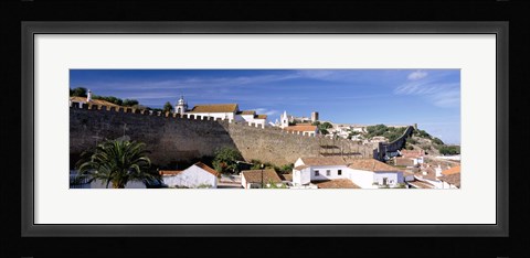 Framed Wall around a town, Obidos Portugal Print