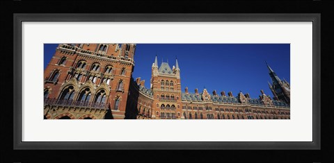 Framed Low angle view of a building, St. Pancras Railway Station, London, England Print