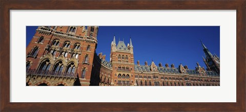 Framed Low angle view of a building, St. Pancras Railway Station, London, England Print