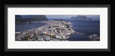 Framed Cityscape Alesund Norway Print