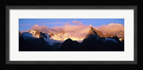 Framed Darren Mtns Fiordland National Park New Zealand Print